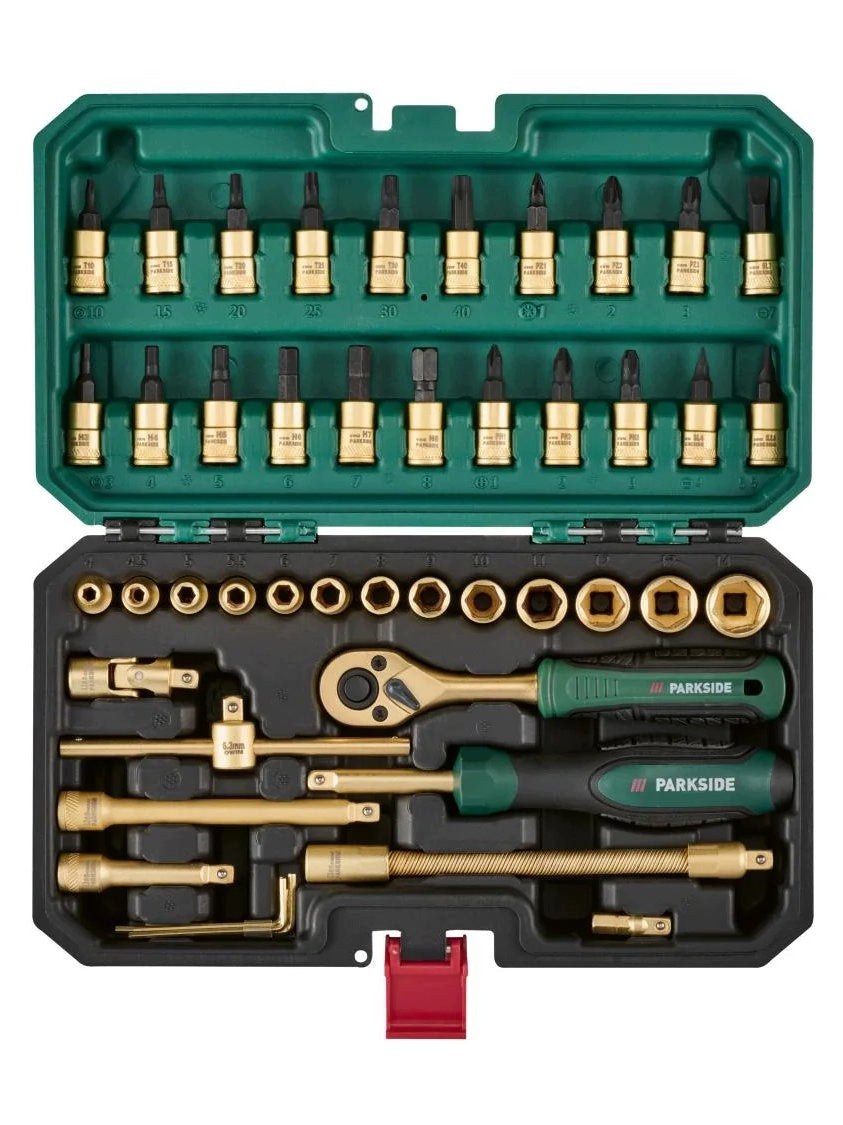 Set of socket wrenches with ratchet Parkside Limited Edition 46 elements Packaging status original