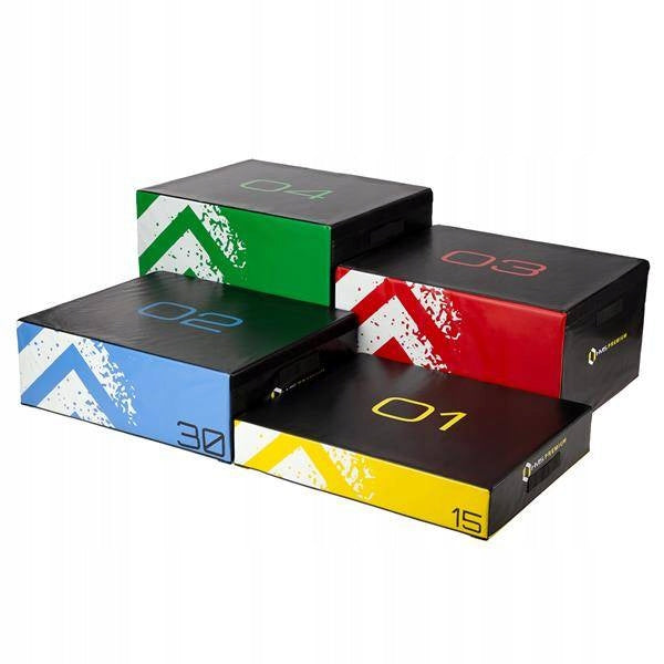 Set of soft plyometric boxes (4 pieces) PYBS01 - HMS Model PYBS01