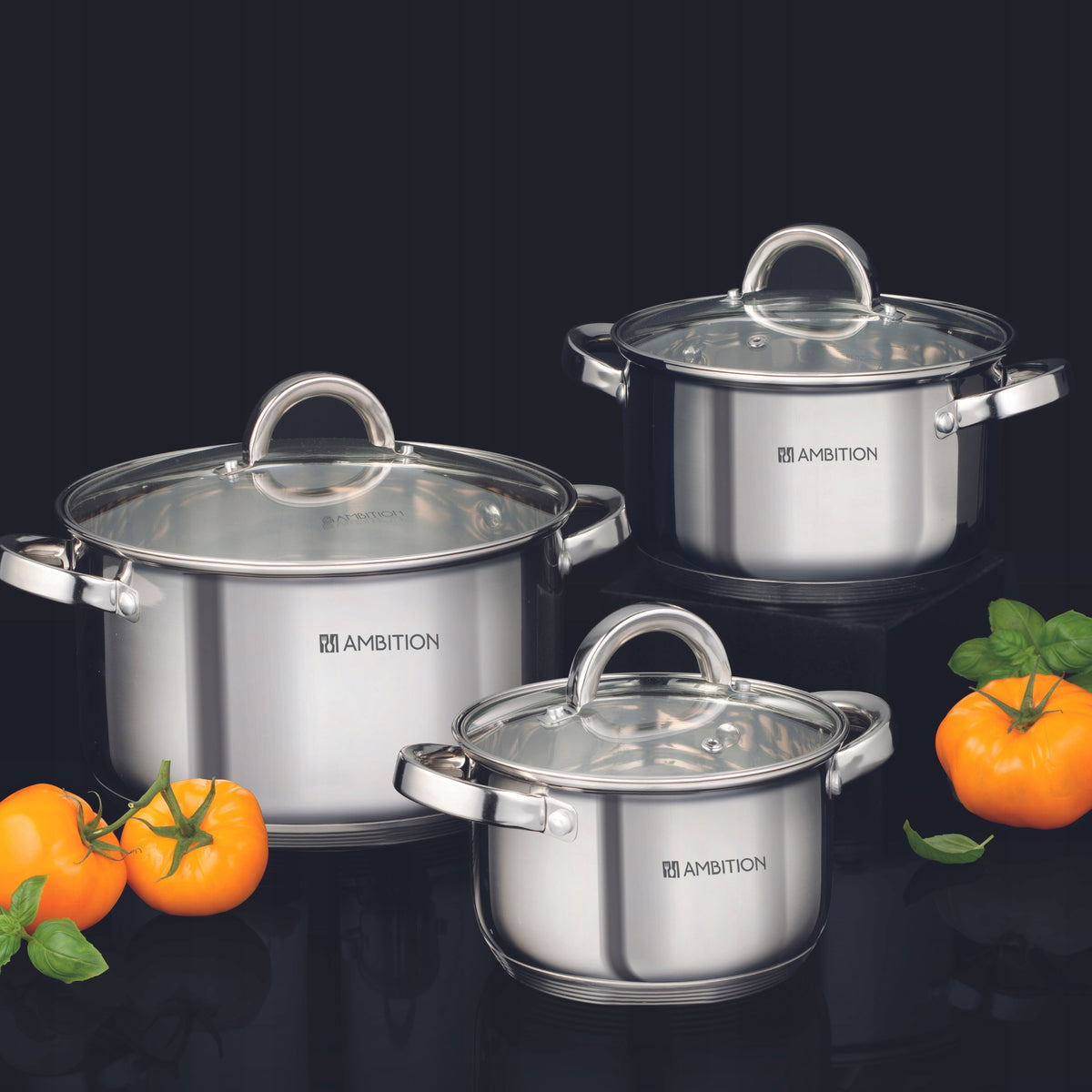 Set of stainless steel pots 6 elements EAN (GTIN) 5905947774722