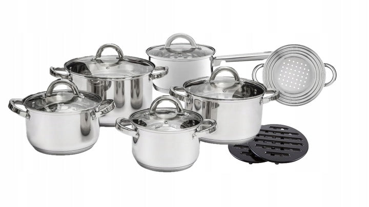 Set of stainless steel pots Berry 13-piece AMBITION