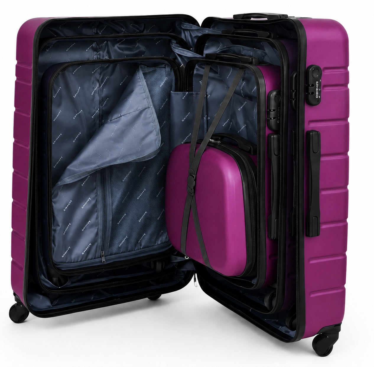 Set of suitcases 4in1 travel suitcase with wheels GRAVITT 1131 Brand Gravitt