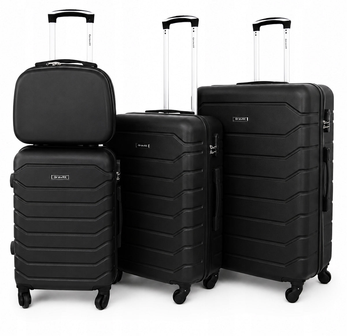 Set of suitcases 4in1 travel suitcase with wheels GRAVITT 1131
