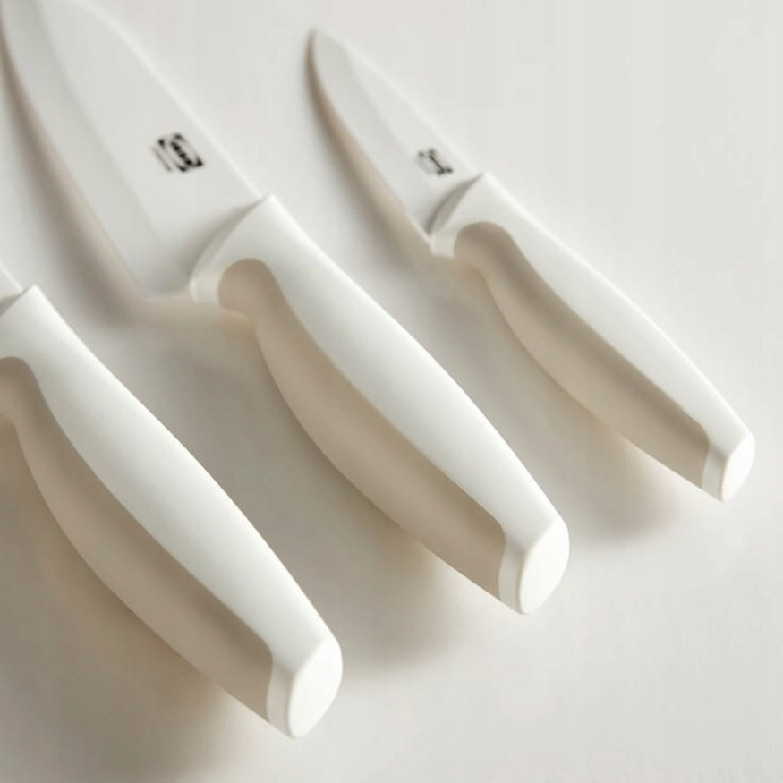 Set of universal ceramic knives 3 pcs sharp IKEA HACKIG beige Brand IKEA