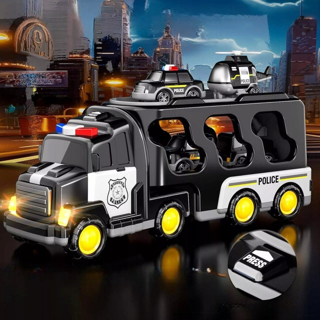 Set transport tow truck police cars helicopter sound SX600-23A Brand no brand