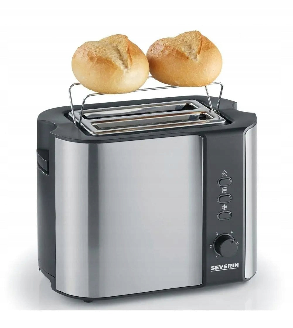 Severin AT 2589 Toaster 800W Stainless Steel 2 Slices Defrosting Grating Power rating 800 W