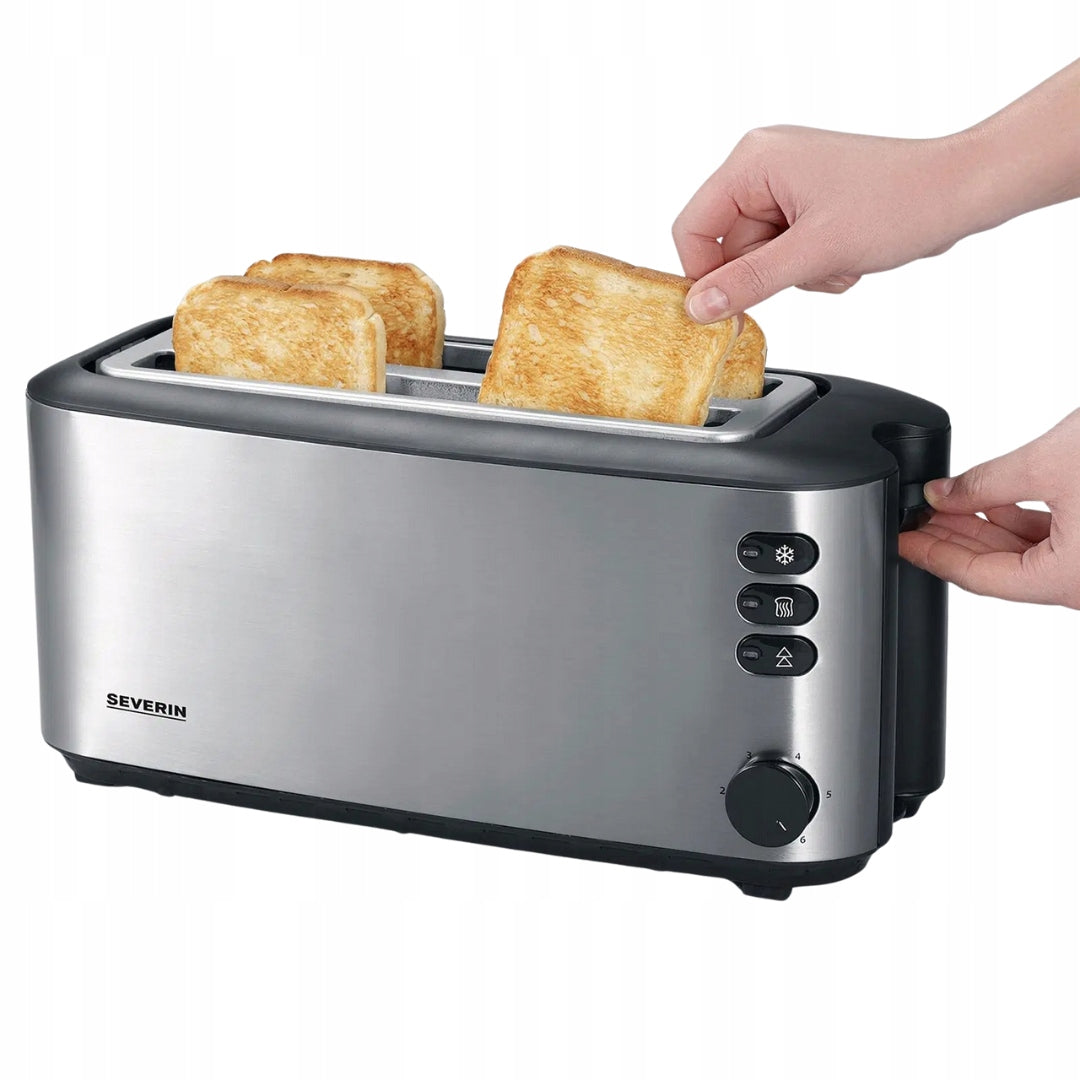 Severin Toaster AT 2509 4 Slices 1400W Defrosting GRATE Stainless Steel Manufacturer code AT 2509