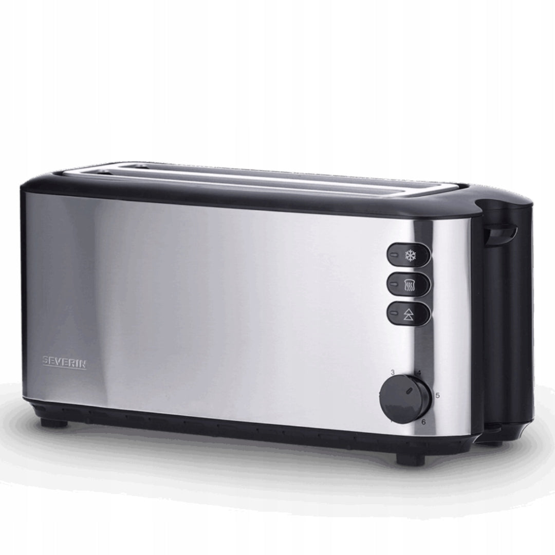 Severin Toaster AT 2509 4 Slices 1400W Defrosting GRATE Stainless Steel