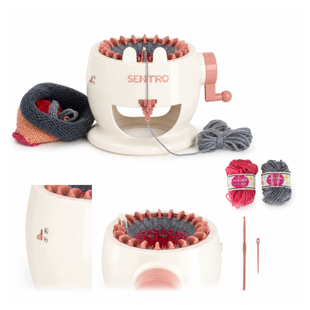 Sewing Machine Loom 22-Needle With Yarn - Creative Fun for Kids