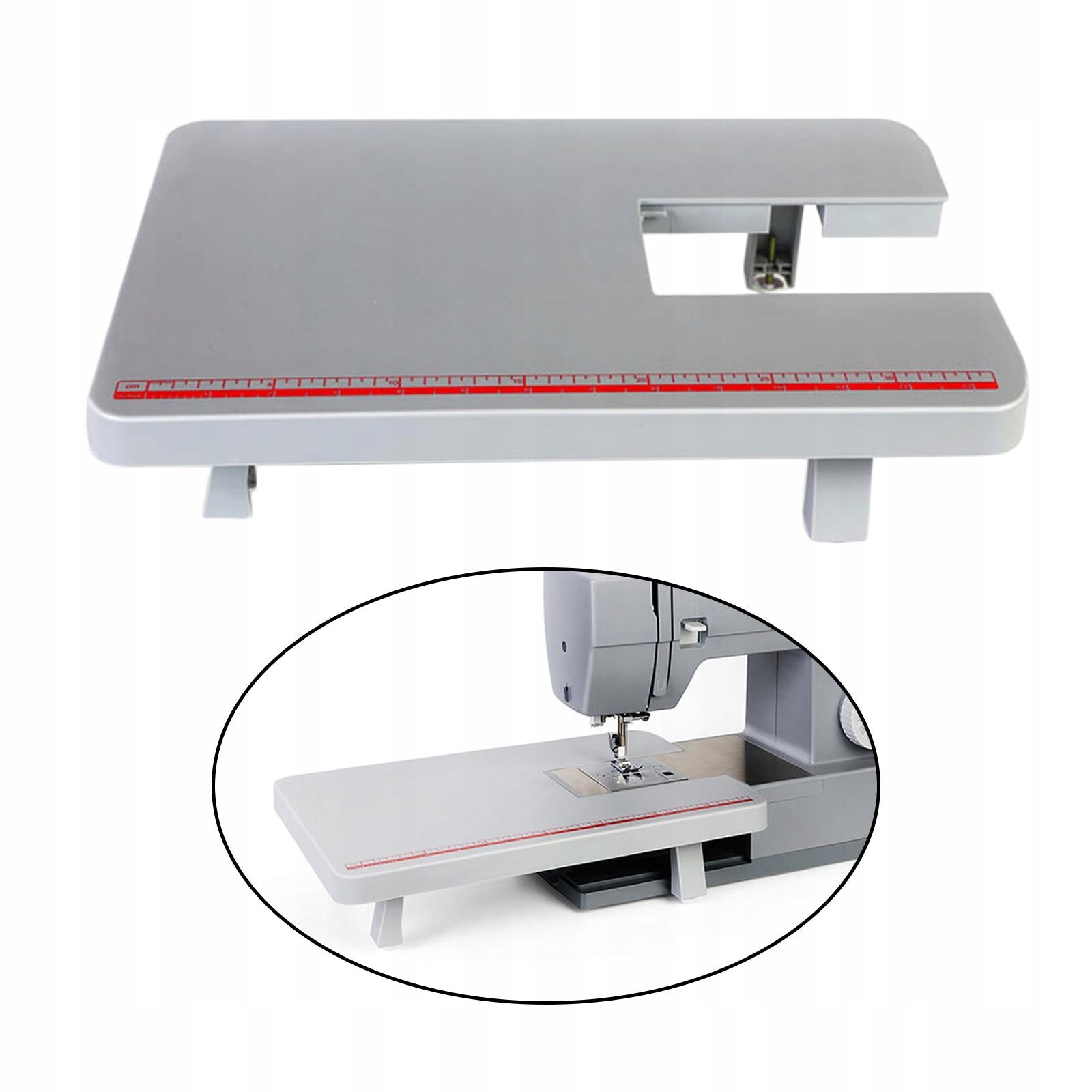 Sewing Machine Table, Sewing Machine Attachment Table, Extension Plate Gray Batteries included no