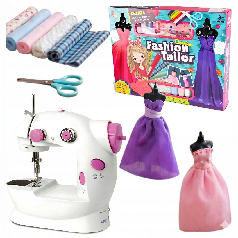Sewing and Design Kit Sewing Machine Sound Fashion for Dolls 8+