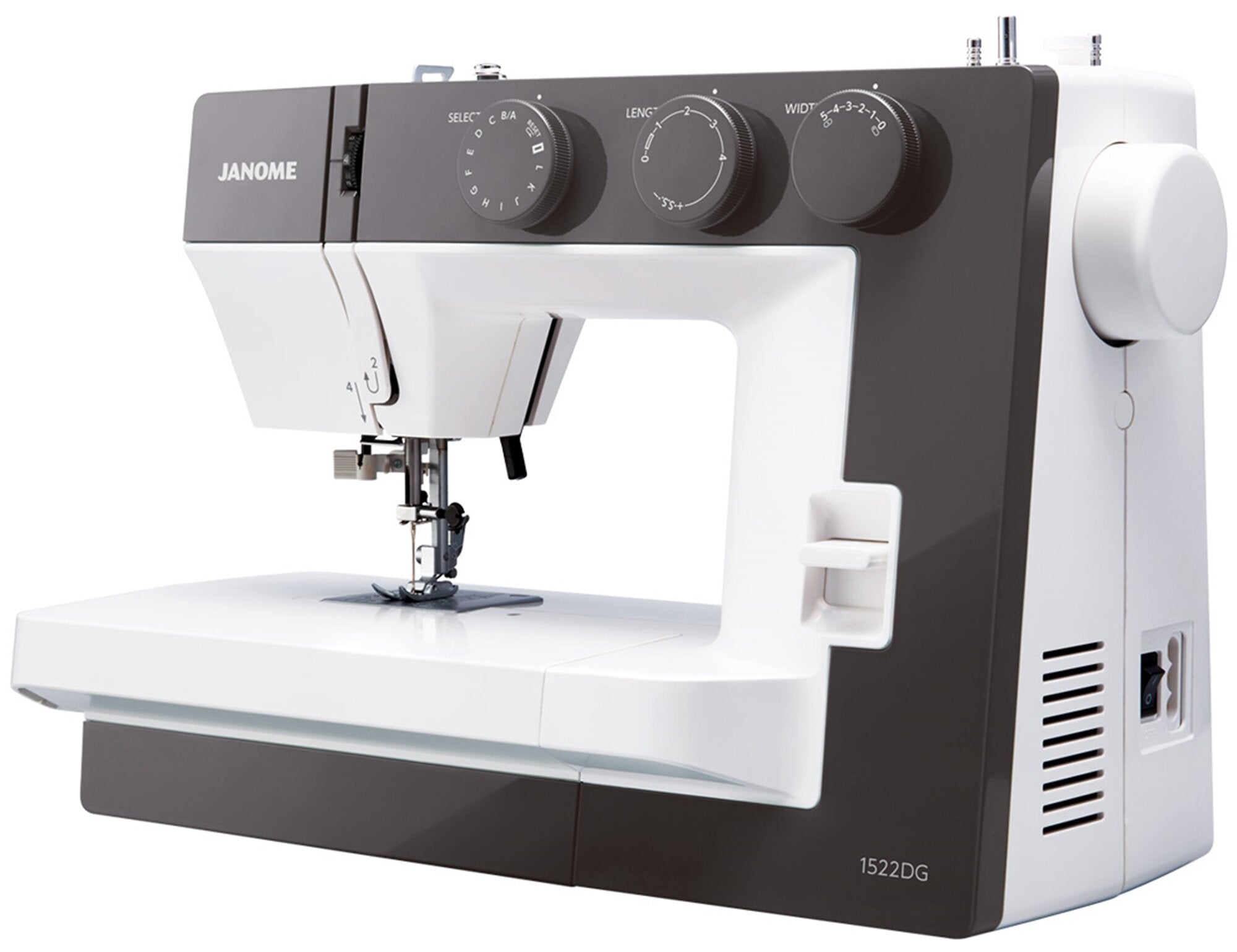 Sewing machine JANOME 1522DG Dominant color silver/gray