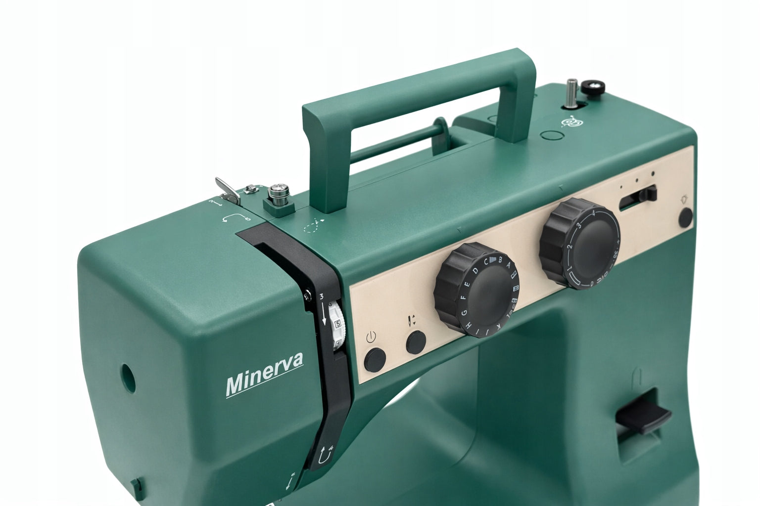 Sewing machine Minerva Elegant home 24 stitches strong easy to use Sewing features embroidery hemming hole edging quilting pleating hem sewing applique sewing repairing backstitching decorative sewing sewing of elastic fabrics rubber sewing sewing zips edge finishing stitching