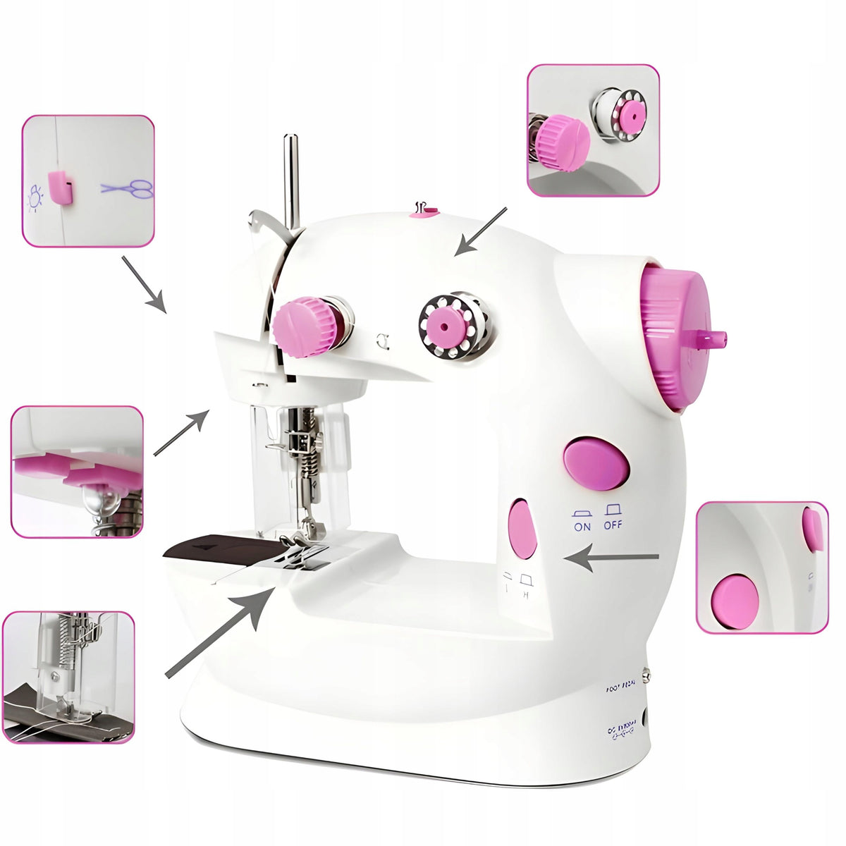 Sewing machine for children bobbin thread pedal speed control fun Brand no brand