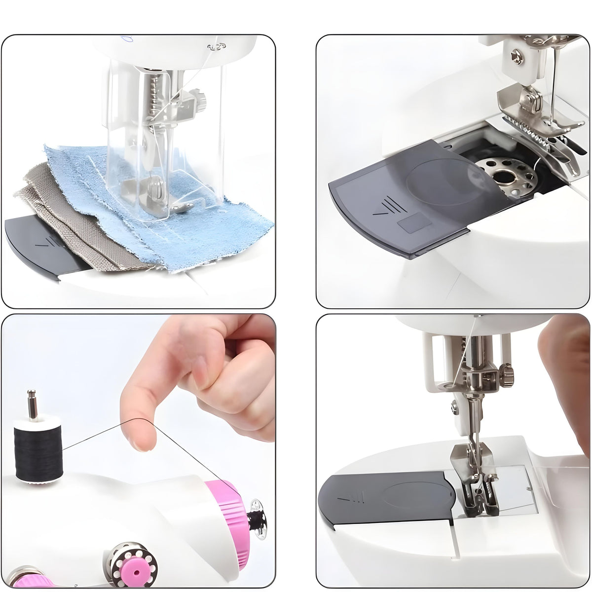 Sewing machine for children bobbin thread pedal speed control fun