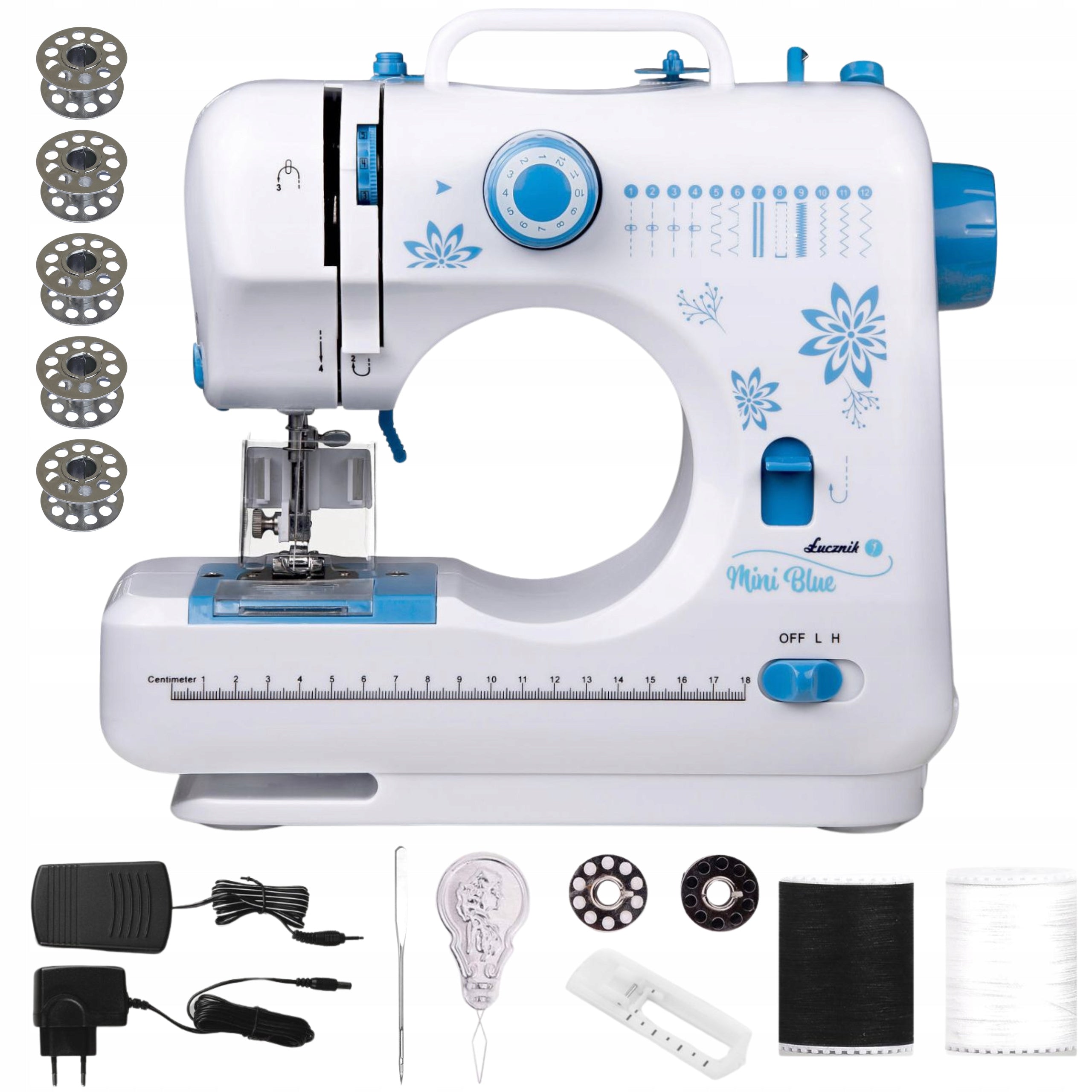 Sewing machine for children easy to use with cover Łucznik Mini FREEBIE