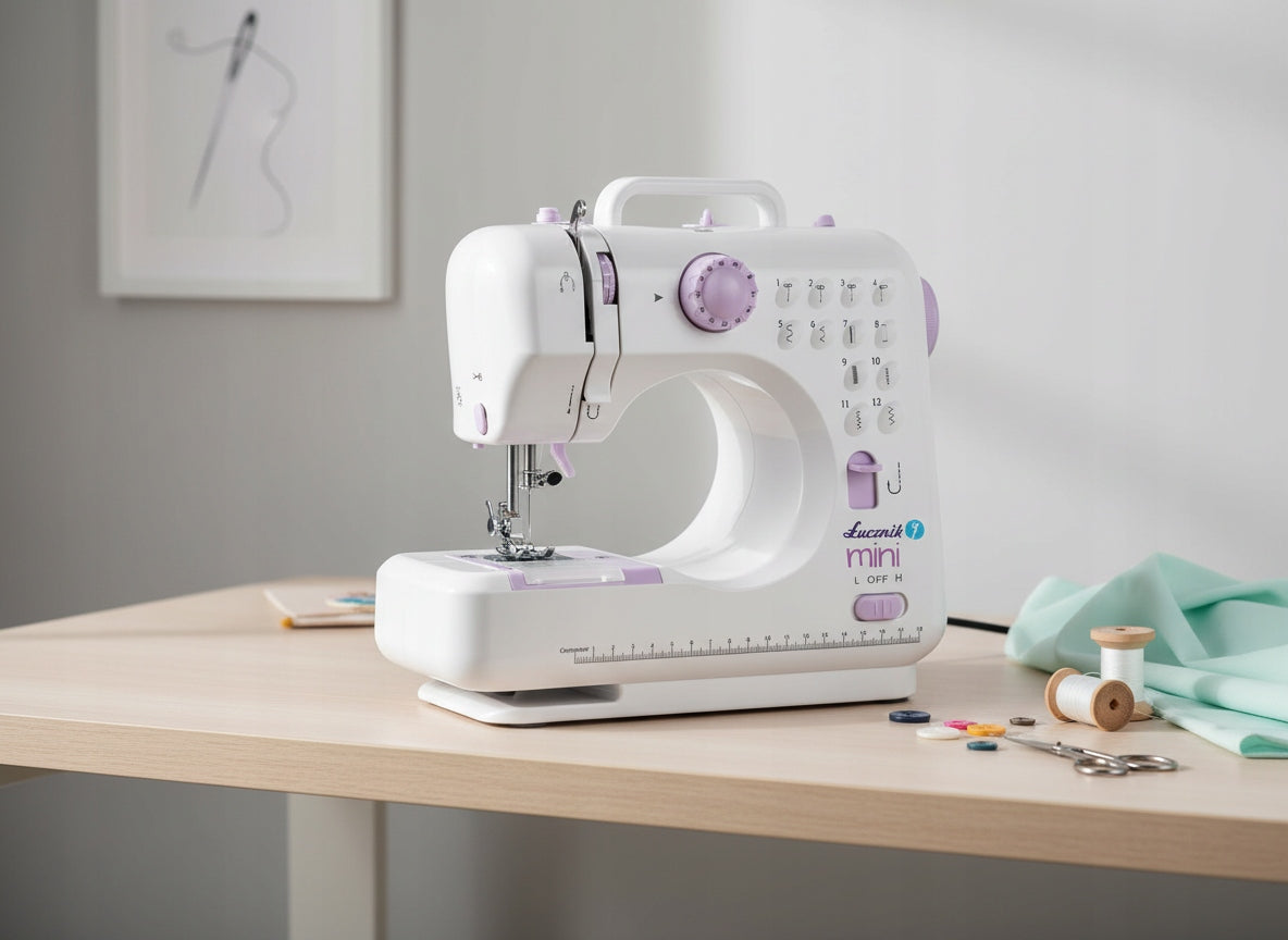Sewing machine Łucznik Mini for children easy operation gift set Model Mini