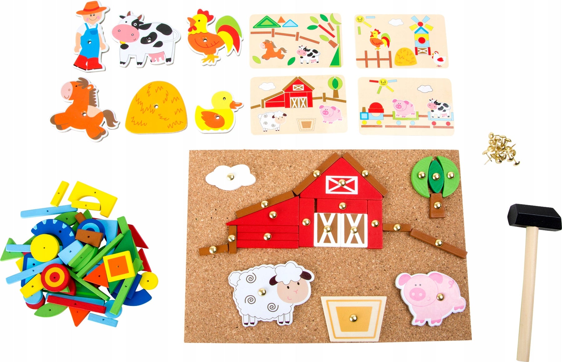 Sfd Punching Cork Nailer Puzzle Farm Toy for Three-Year-Old
