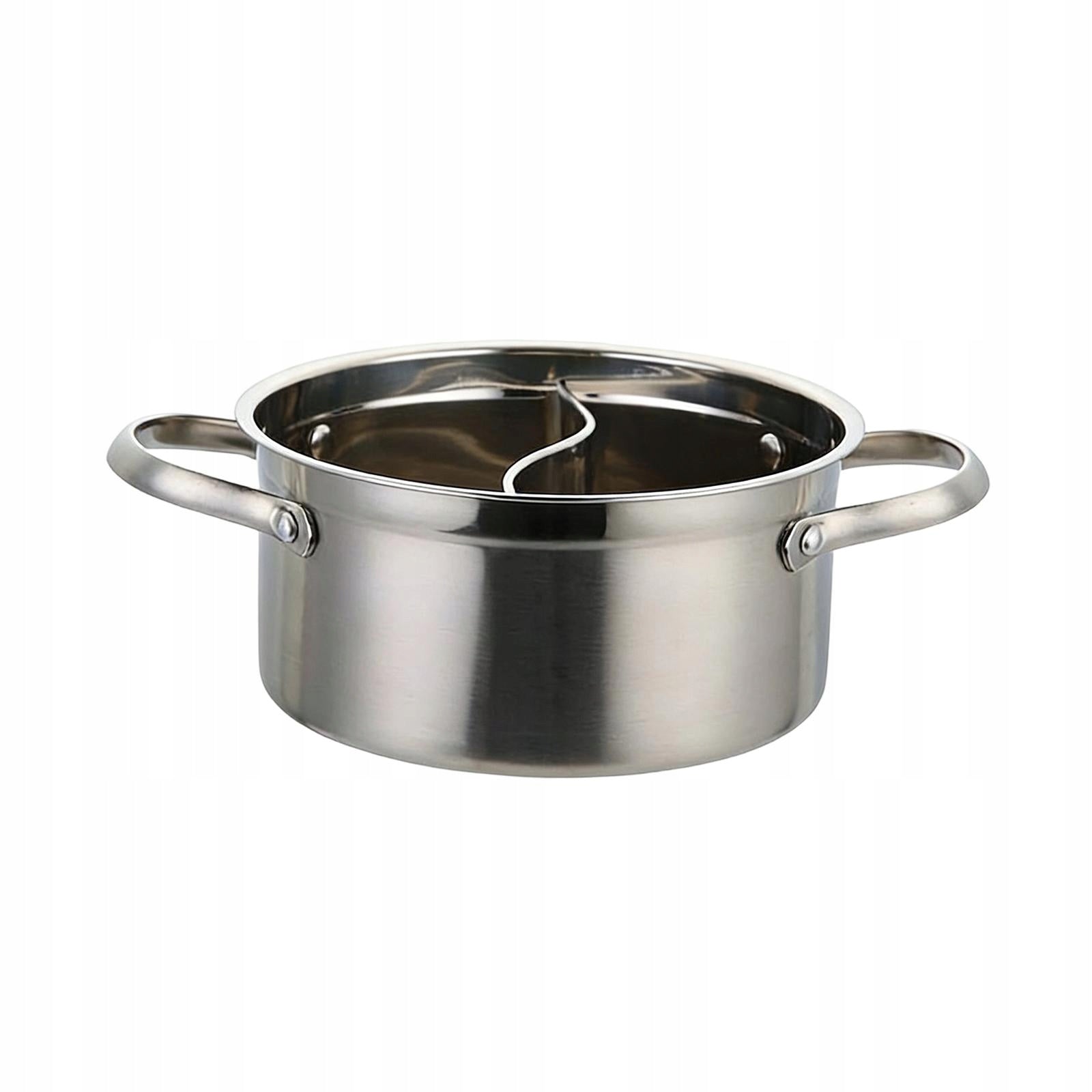 Shabu Pot with Divider Divided Hotpot Tool Kitchen Family Meals 16cm Brand no brand