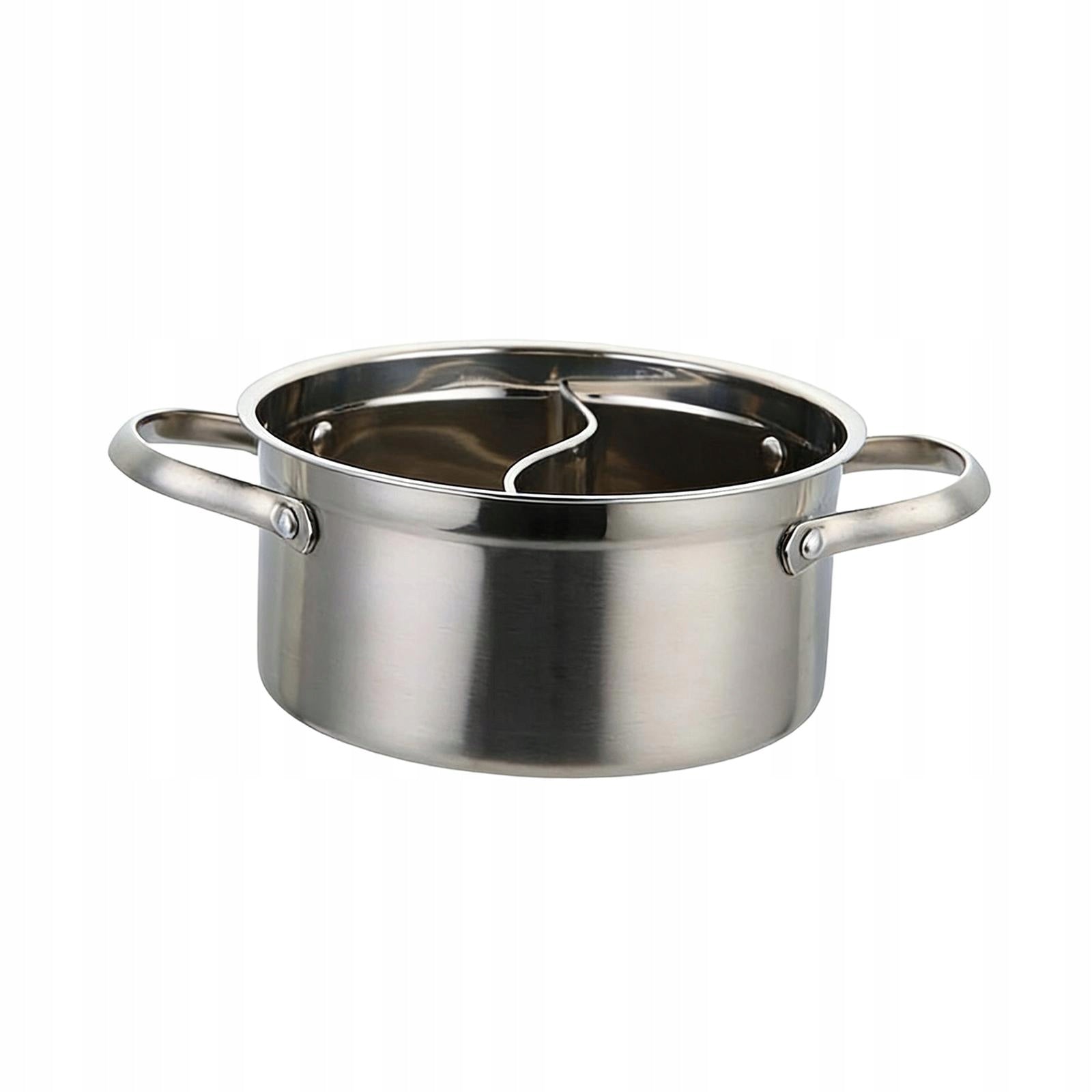 Shabu Pot with Divider Divided Hotpot Tool Kitchen Family Meals 16cm Packaging status original