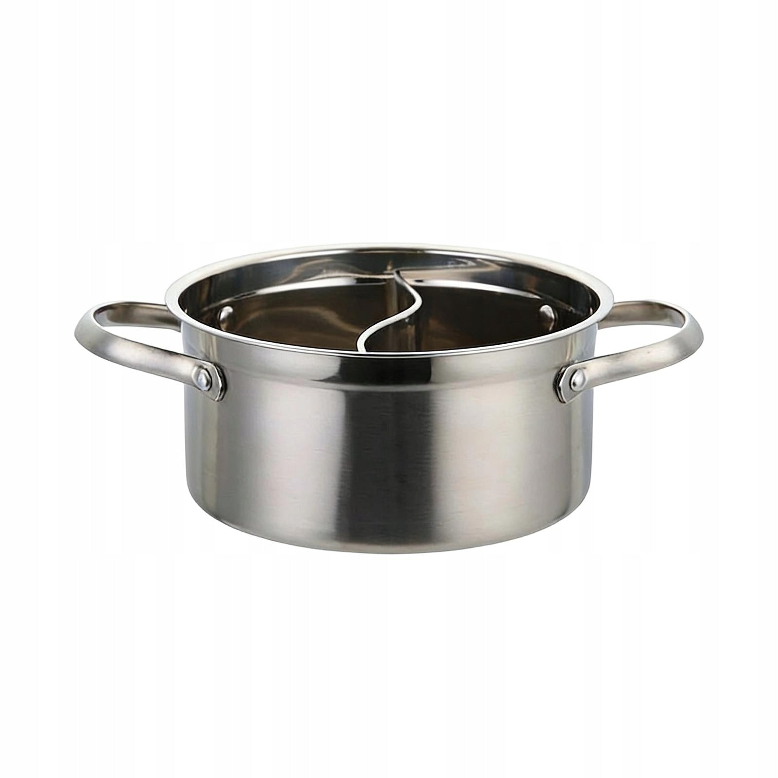 Shabu Pot with Divider Divided Hotpot Tool Kitchen Family Meals 16cm