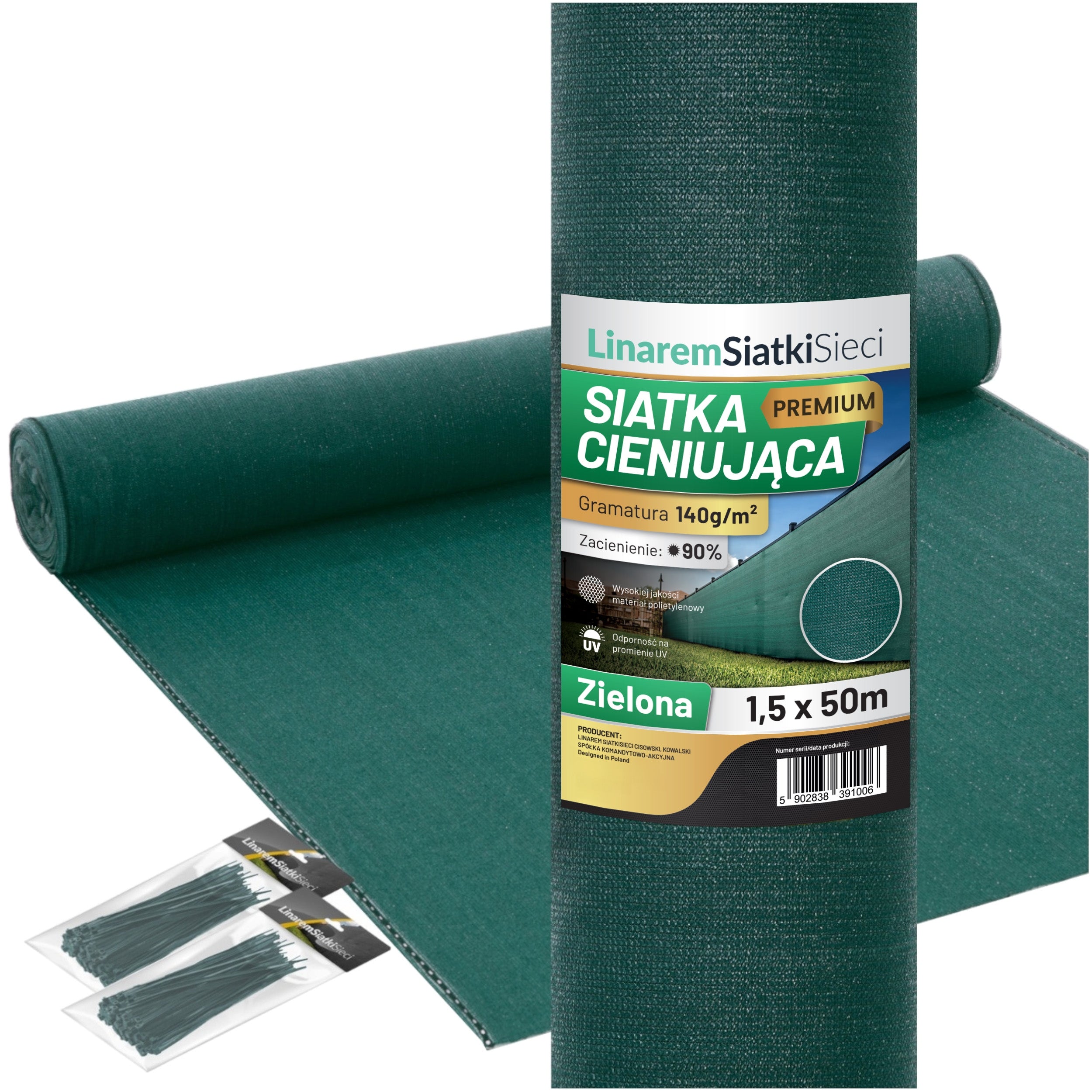 Shading Mesh 1,5x50m Masking Mat Fence Cover Fence 90% +UV