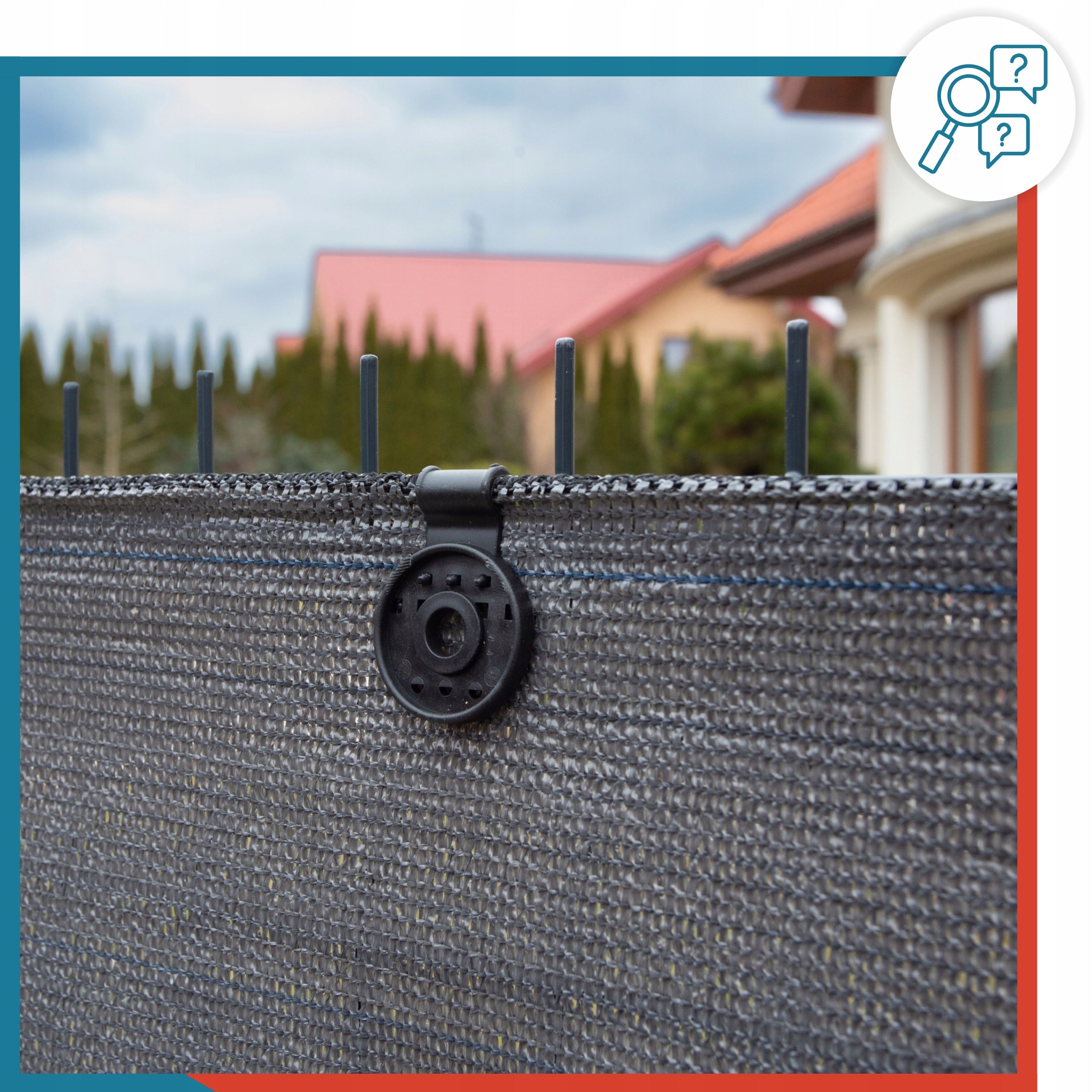 Shading Mesh for Fence 1,5x25m MASKING 95% UV Fence Cover Graphite Length 2500 cm