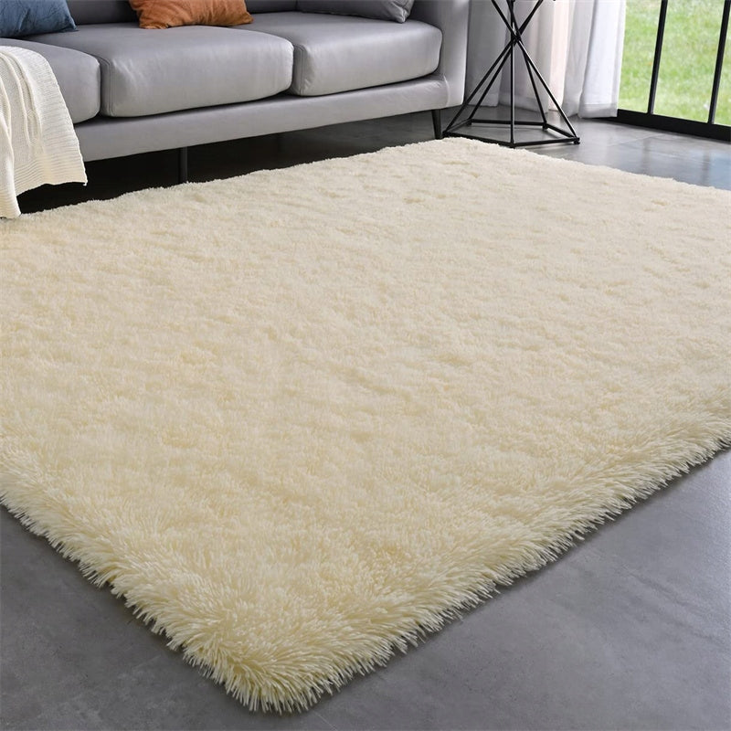 Shaggy Carpet 160x230 plush dense soft trimmed plush fur cream Brand no brand