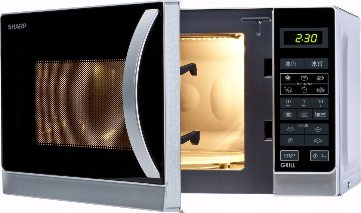 Sharp Microwave oven with grill 20 l silver 800 W Model R642INW