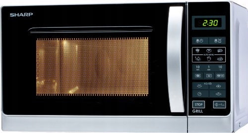 Sharp Microwave oven with grill 20 l silver 800 W