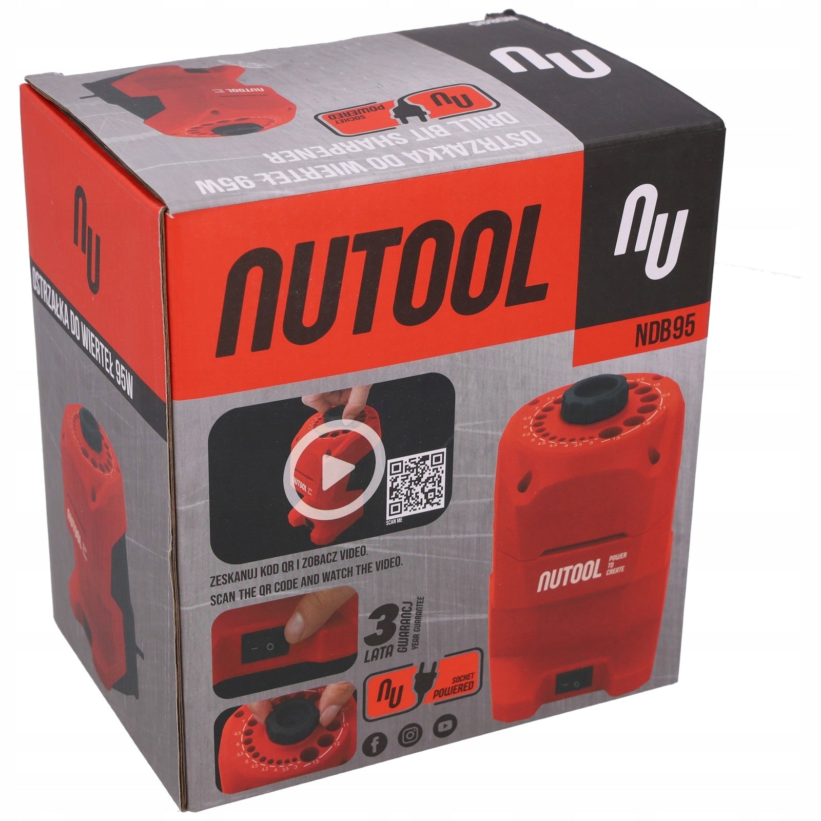 Sharpening Sharpener HSS 3-13 mm 95W NUTOOL NDB95 Manufacturer code NDB95
