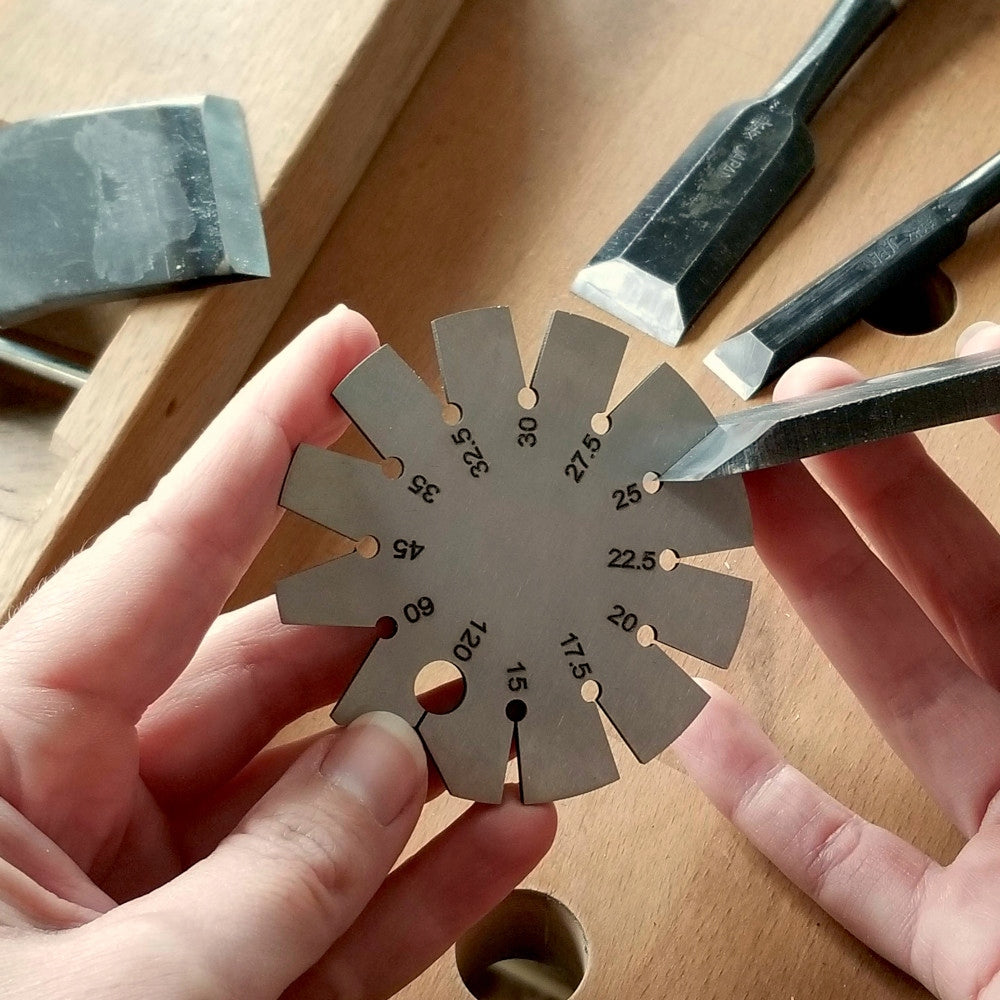 Sharpening angle test for plow knives and chisels angle gauge Brand WoodFan