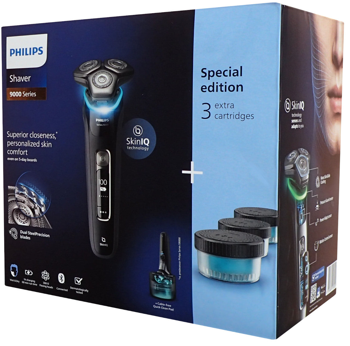 Shaver Electric Machine Men's Philips S9976/63 Trimmer + Base +4 Cartridges