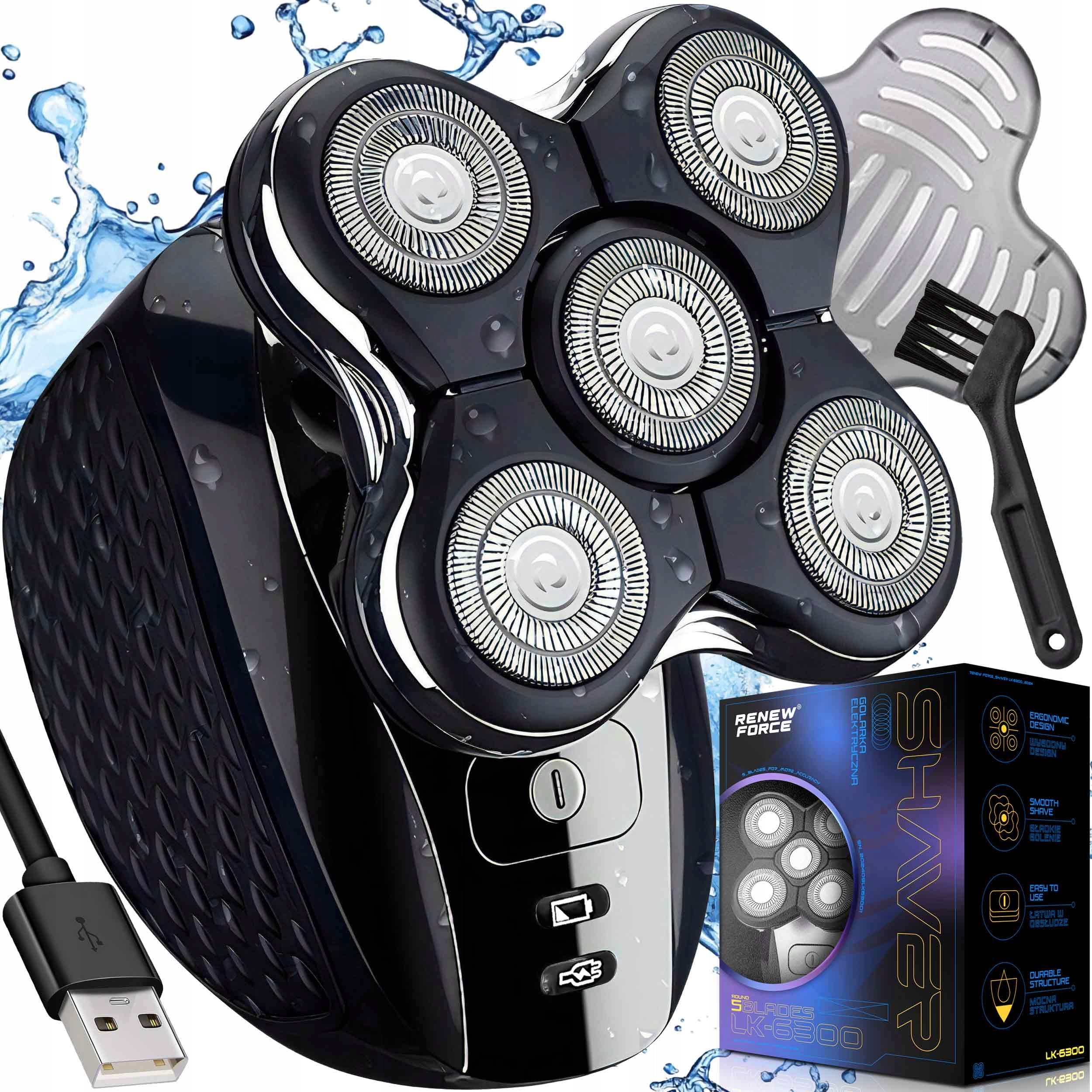 Shaver Men's Beard Shaving Machine Head Hair 5in1 Waterproof
