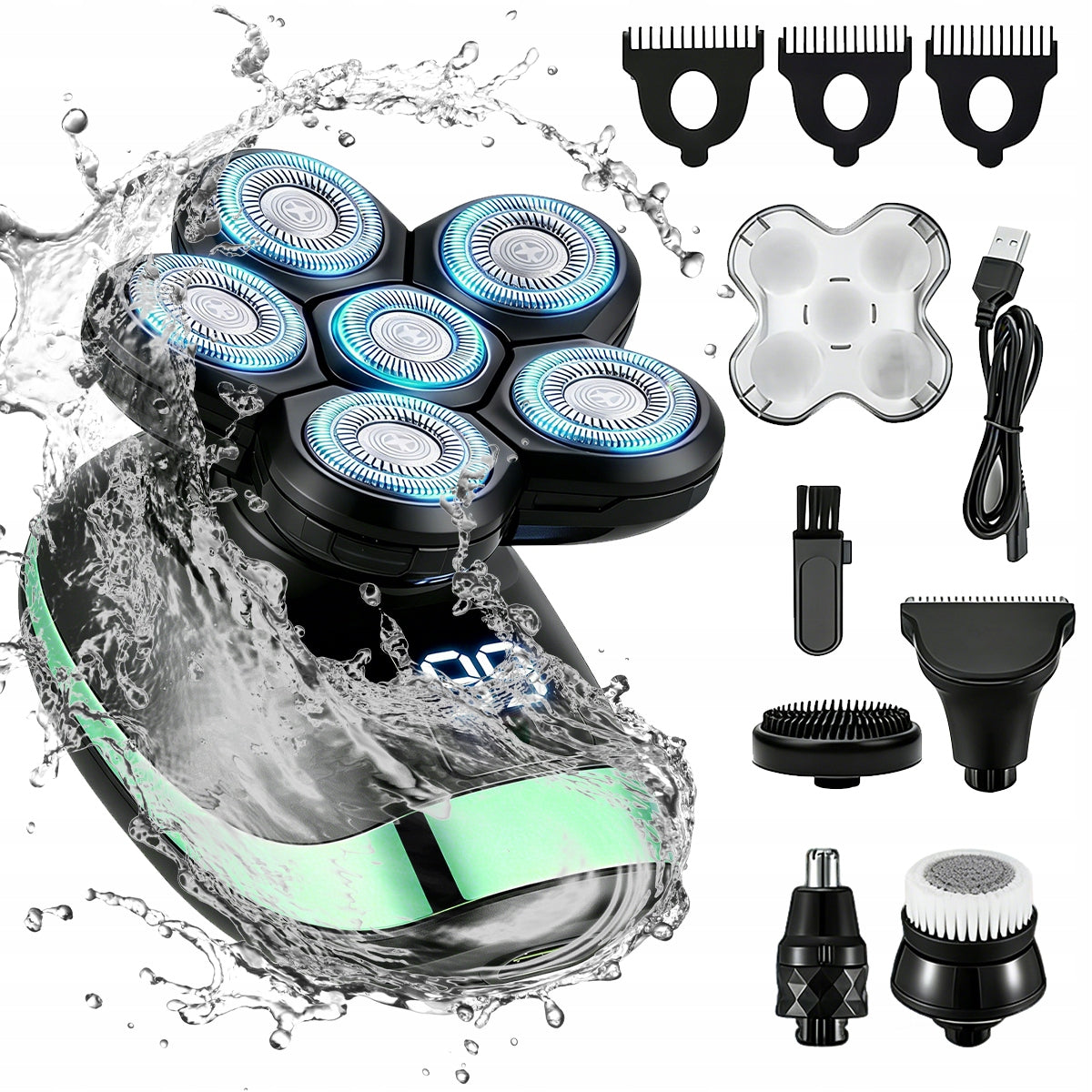 Shaver Men's Trimmer Shaving Machine for Beard Hair Head 5in1