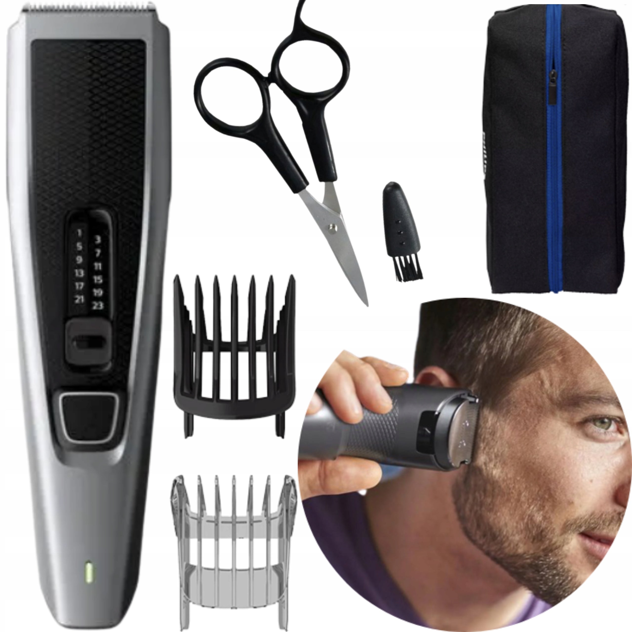 Shaver PHILIPS CLIPPER WITH CASE HAIR STYLING SET SCISSORS Packaging status original