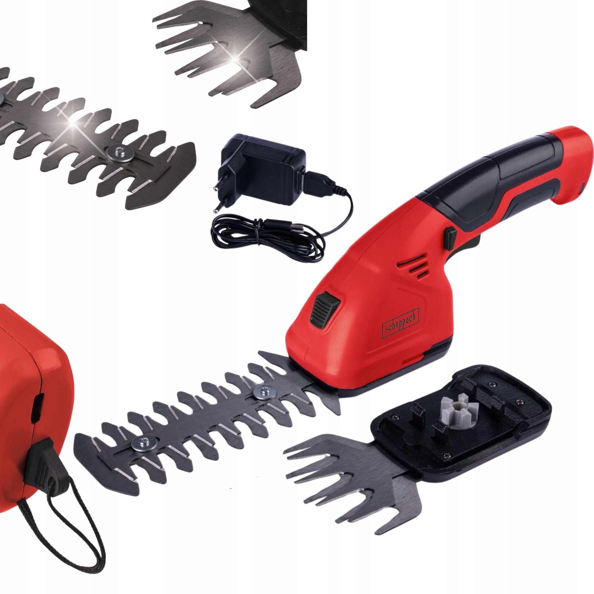 Shears for shrubs and grass Scheppach GHS 7,2 battery 2in1