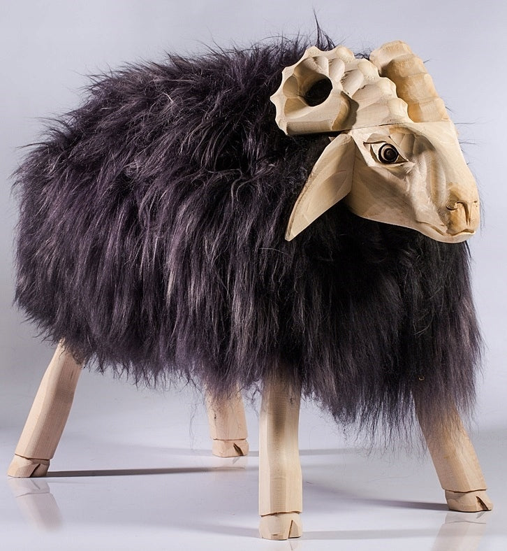 Sheep Decorative Chair with Natural Sheepskin Manufacturer code E22F-419D4