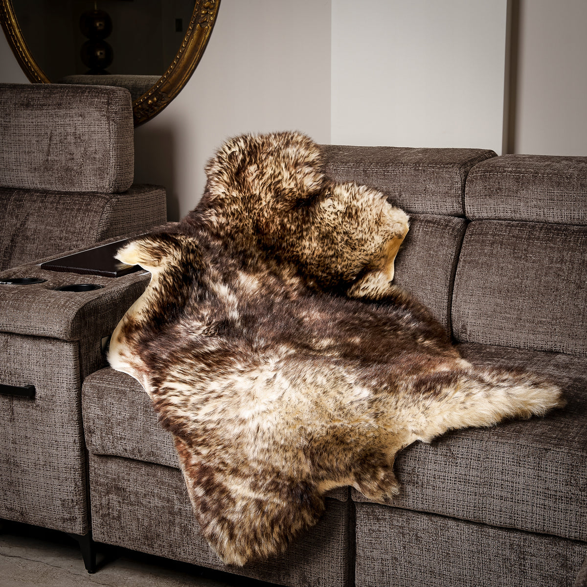 Sheepskin "BLACK MUFLON" - 100cm/L (Lamb) 100%Natural! Manufacturer code Skóra owcza muflon/czarny - 100cm JAGNIĘ