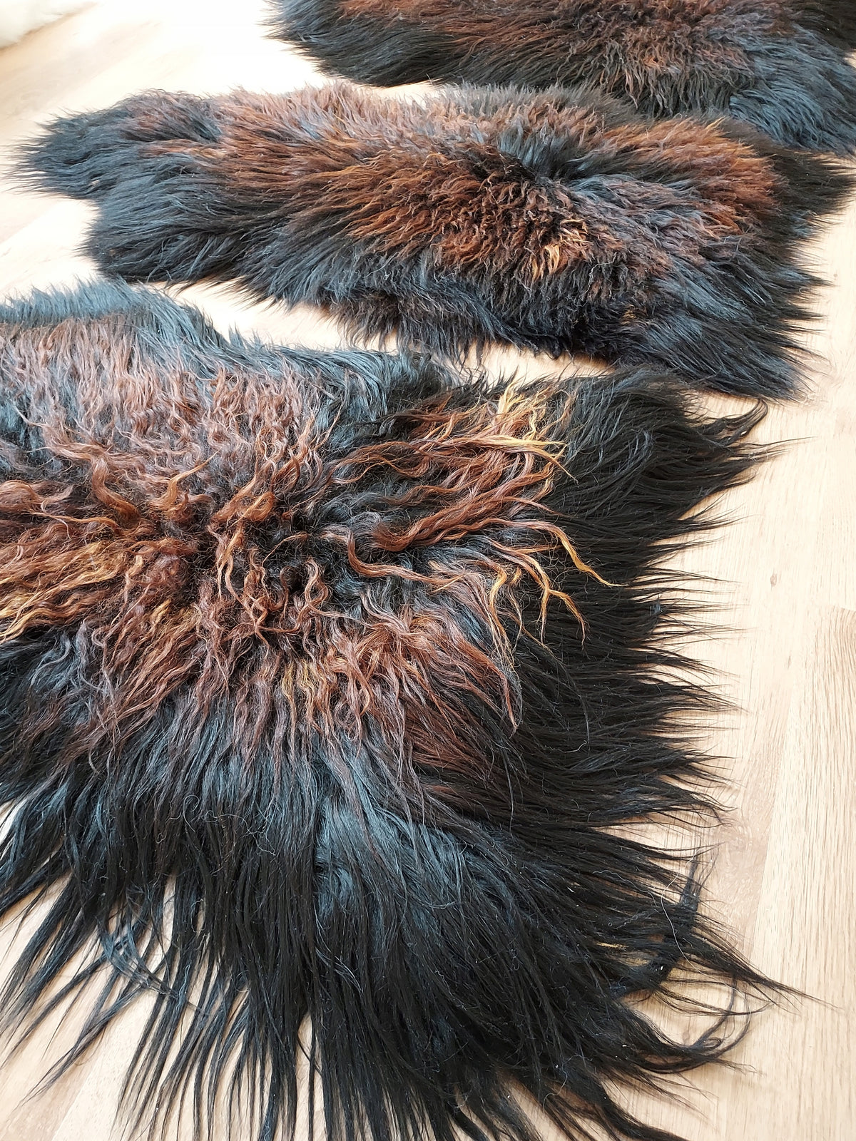 Sheepskin Island Curly Chestnut Hair XXL Color multicolor