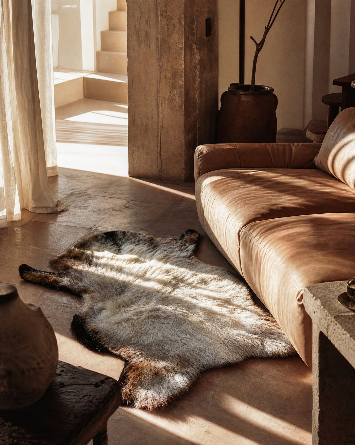 Sheepskin "KAMERUŃSKA" Jas.gray - 70cm/M (Lamb) 100%Natural!*UNIKAT* Manufacturer code Skóra owcza "Owca Kameruńska"/Szara - 70cm