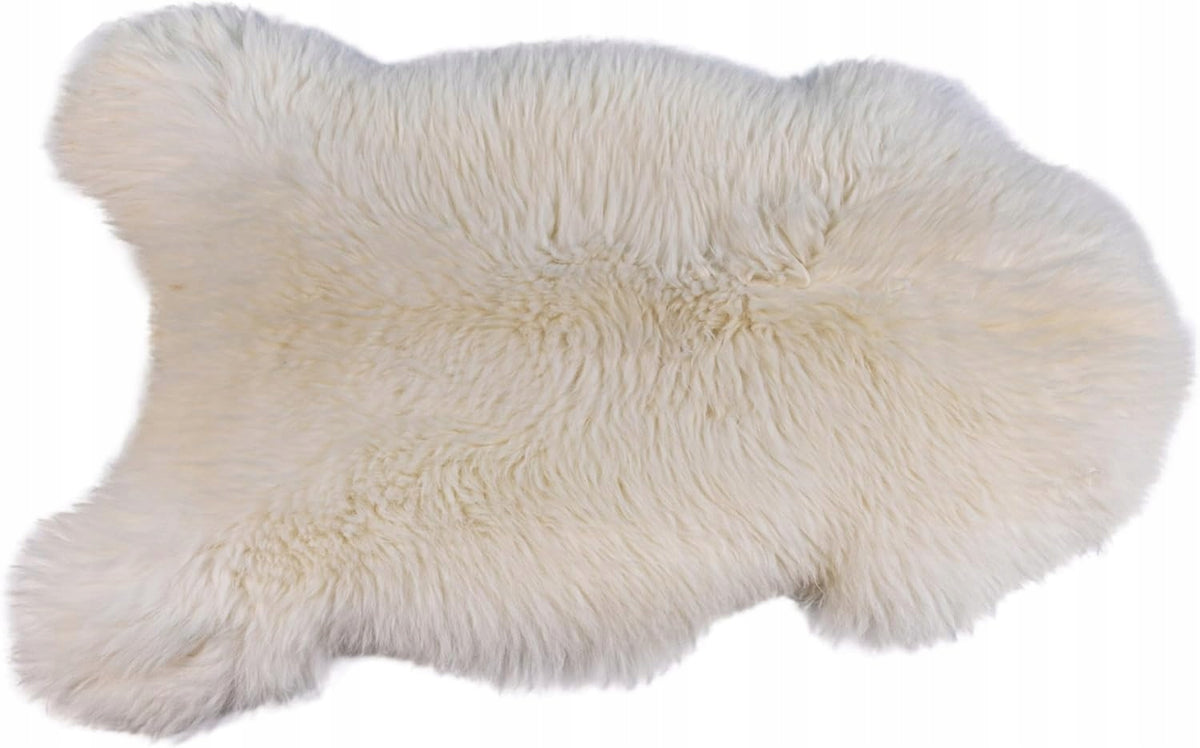 Sheepskin Lambskin Rug, Natural Sheepskin, XXL Blanket White