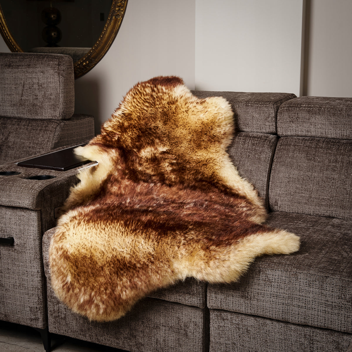Sheepskin "MUFLON" - 110cm/L (Big Lamb) 100%Natural! Manufacturer code Skóra owcza muflon - 110cm JAGNIĘ