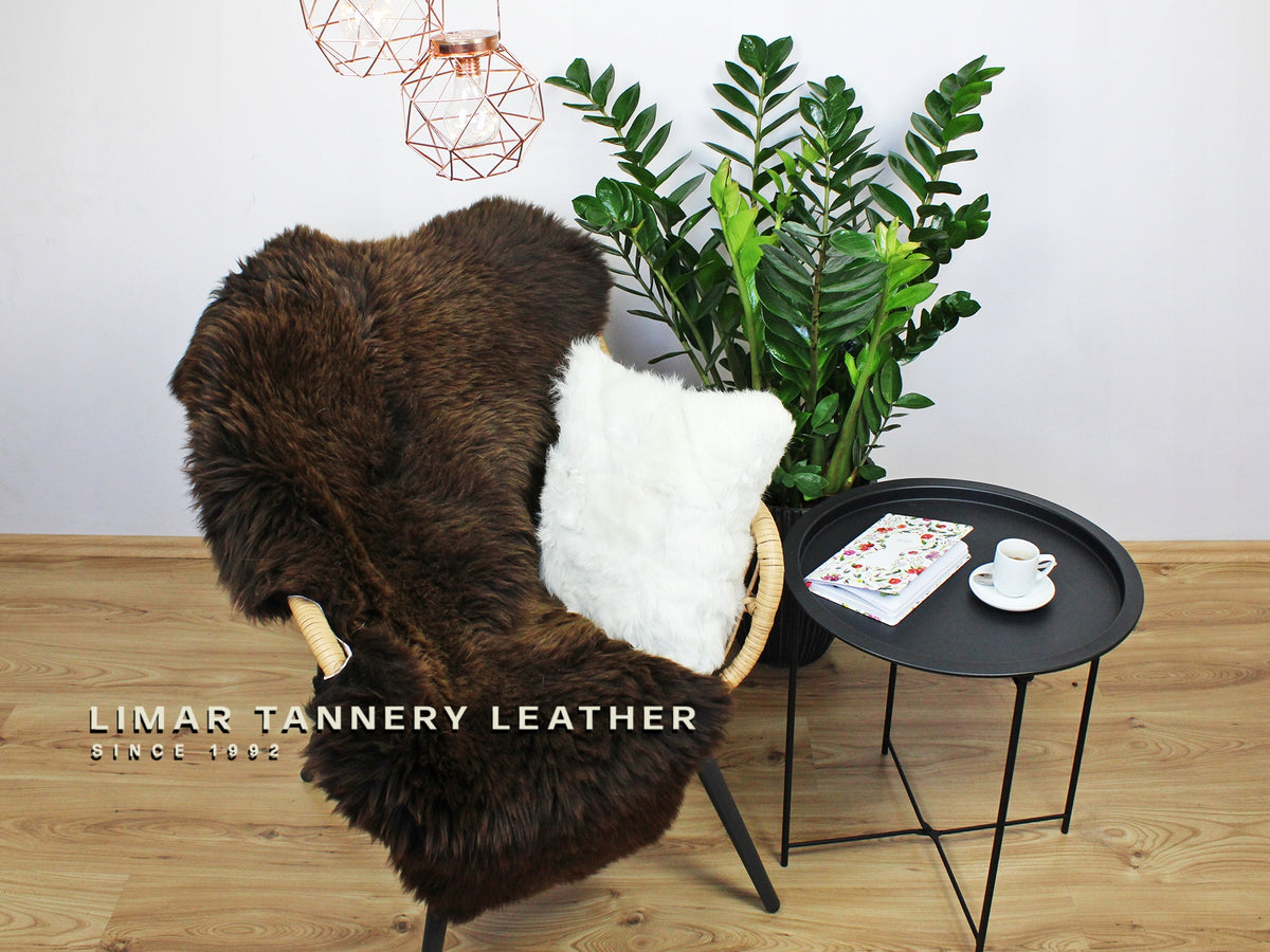 Sheepskin decorative natural BROWN XXL Manufacturer code Brązowa XXL 120-140cm