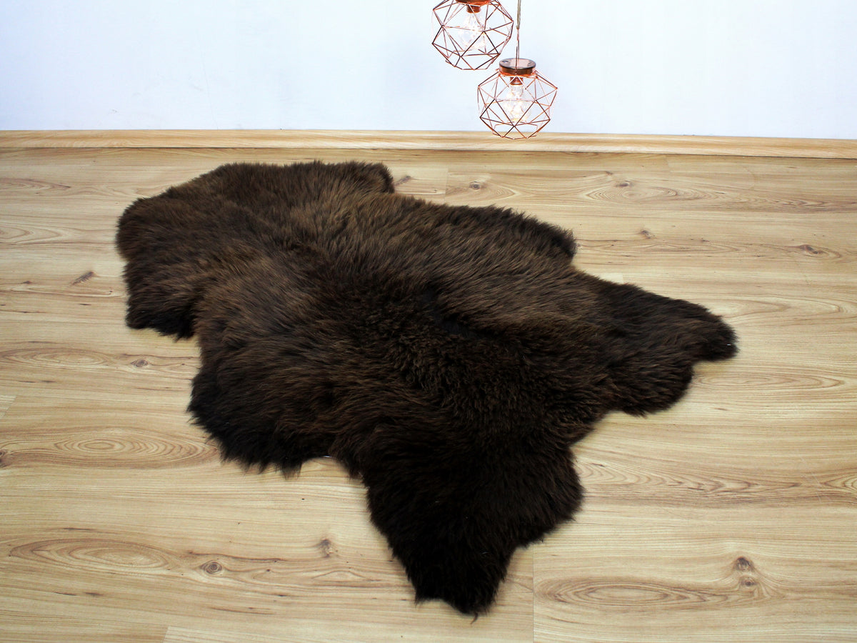 Sheepskin decorative natural BROWN XXL