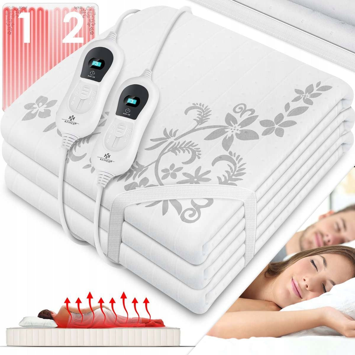 Sheet Blanket Electric Warming Remote Control 160x140 2 Heating Zone