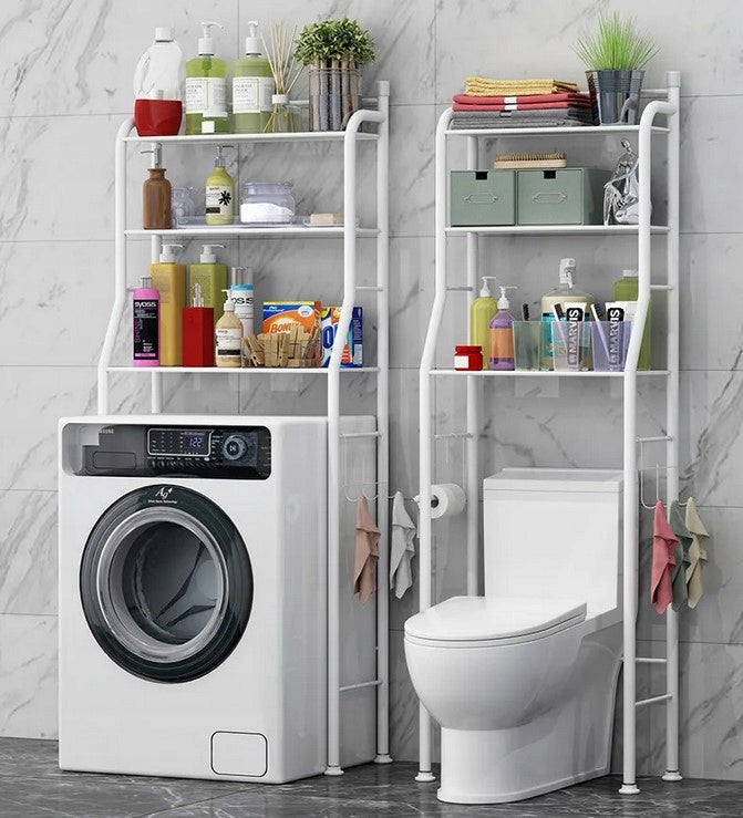 Shelf bathroom shelving unit adjustable over washing machine 3 levels standing white high Manufacturer code 0226-profi