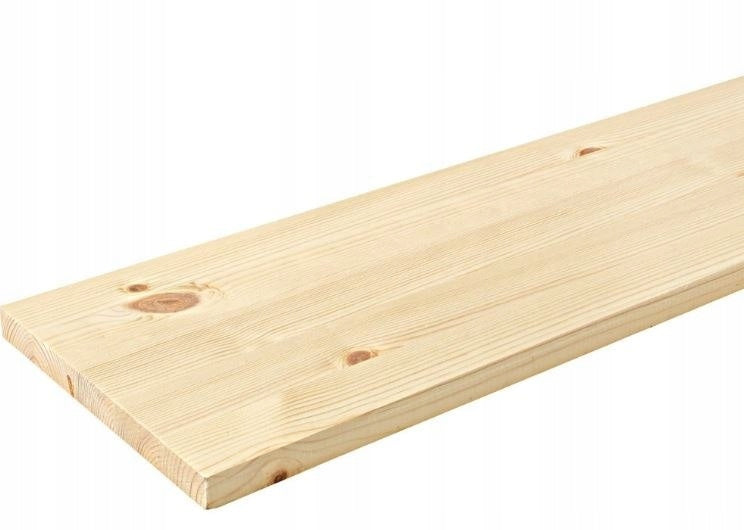 Shelf board pine glued 120x1,8x30cm wood nature