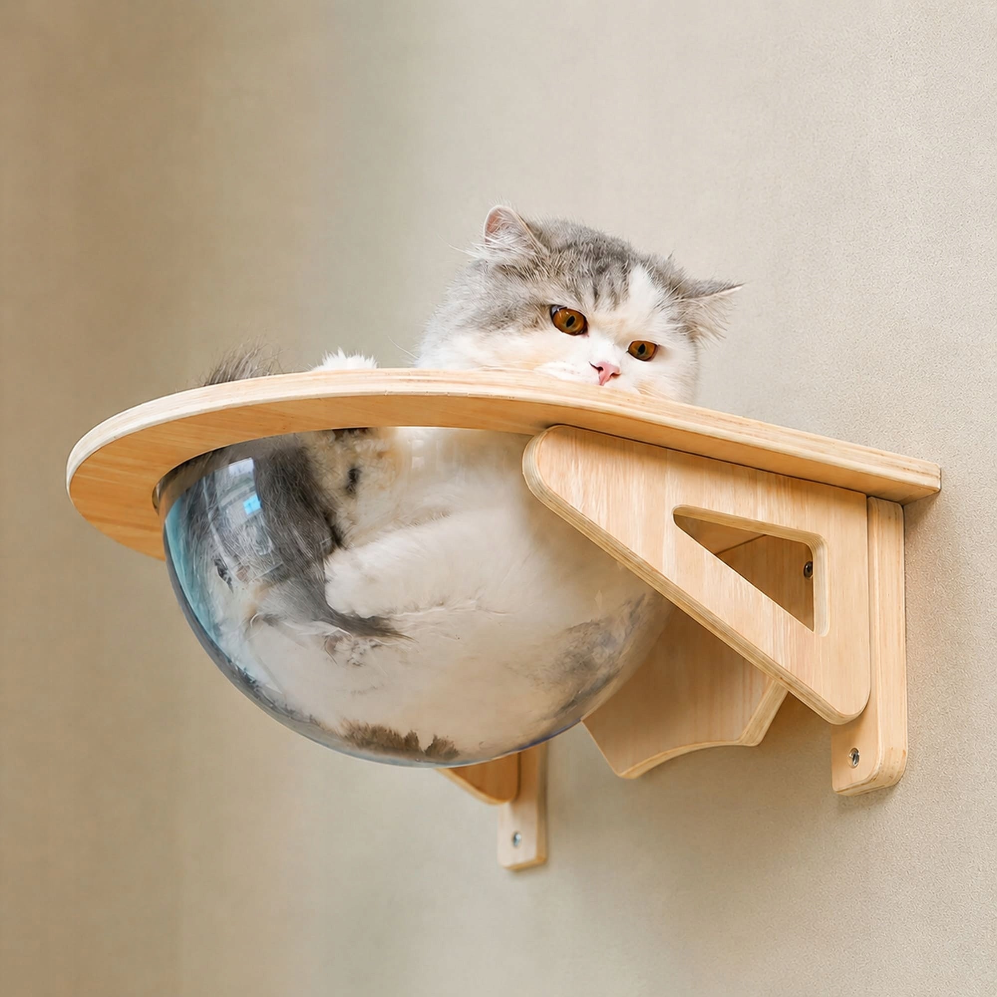 Shelf cat bed for wall Essosway Transparent capsule Manufacturer code cb-1 półka legowisko dla kota na ścianę