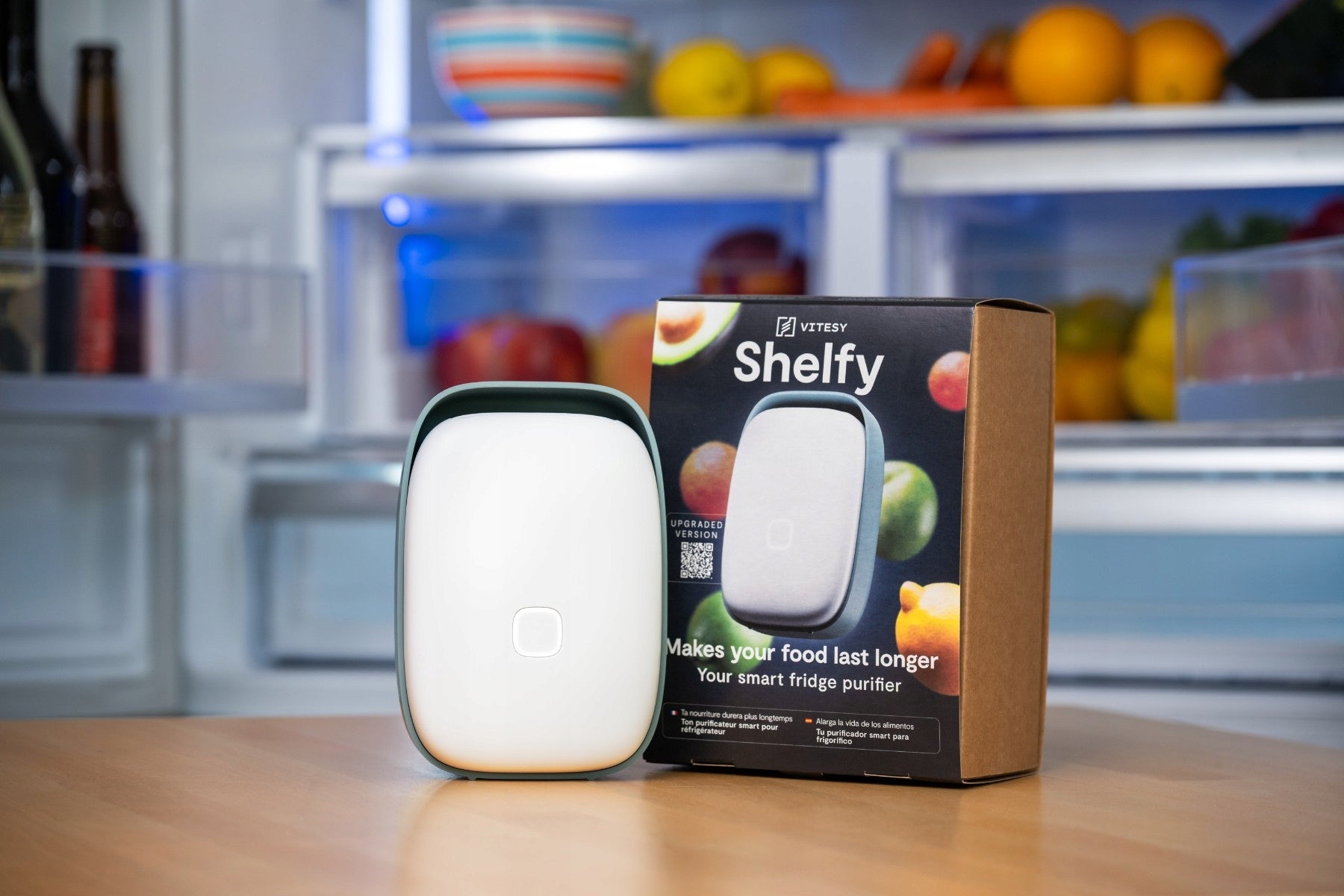 Shelfy purifier odor absorber for refrigerator smart app Model Shelfy
