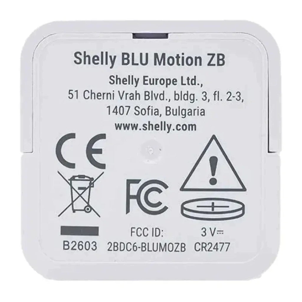Shelly BLU Motion ZB Motion Sensor Manufacturer code czujnik ruchu shelly blu motion zb